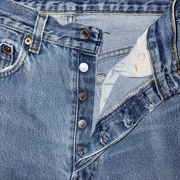 Vtg Levi's 501 Jeans Mens 32x38 Light Wash Button Up, Made In USA,‎ Mid-late 80s - Picture 6 of 8